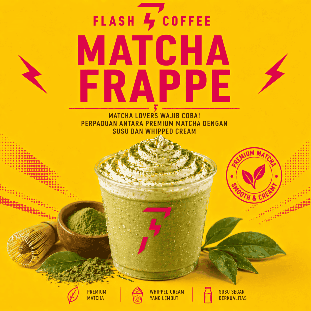 Matcha Frappe Flash Coffee